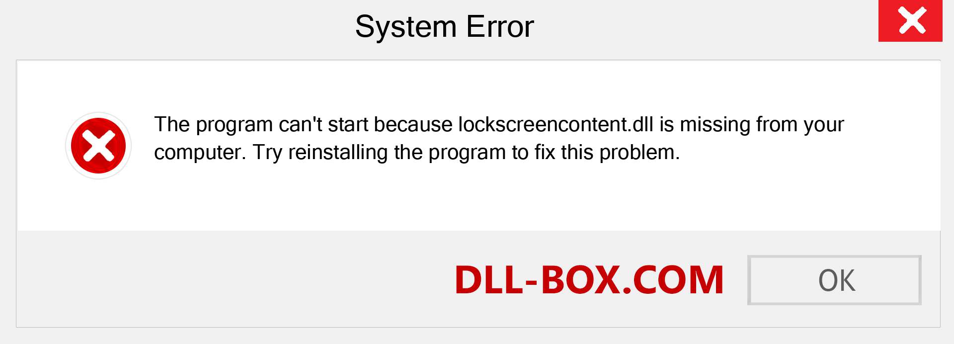  lockscreencontent.dll file is missing?. Download for Windows 7, 8, 10 - Fix  lockscreencontent dll Missing Error on Windows, photos, images