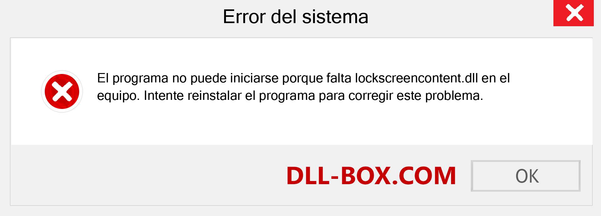 ¿Falta el archivo lockscreencontent.dll ?. Descargar para Windows 7, 8, 10 - Corregir lockscreencontent dll Missing Error en Windows, fotos, imágenes